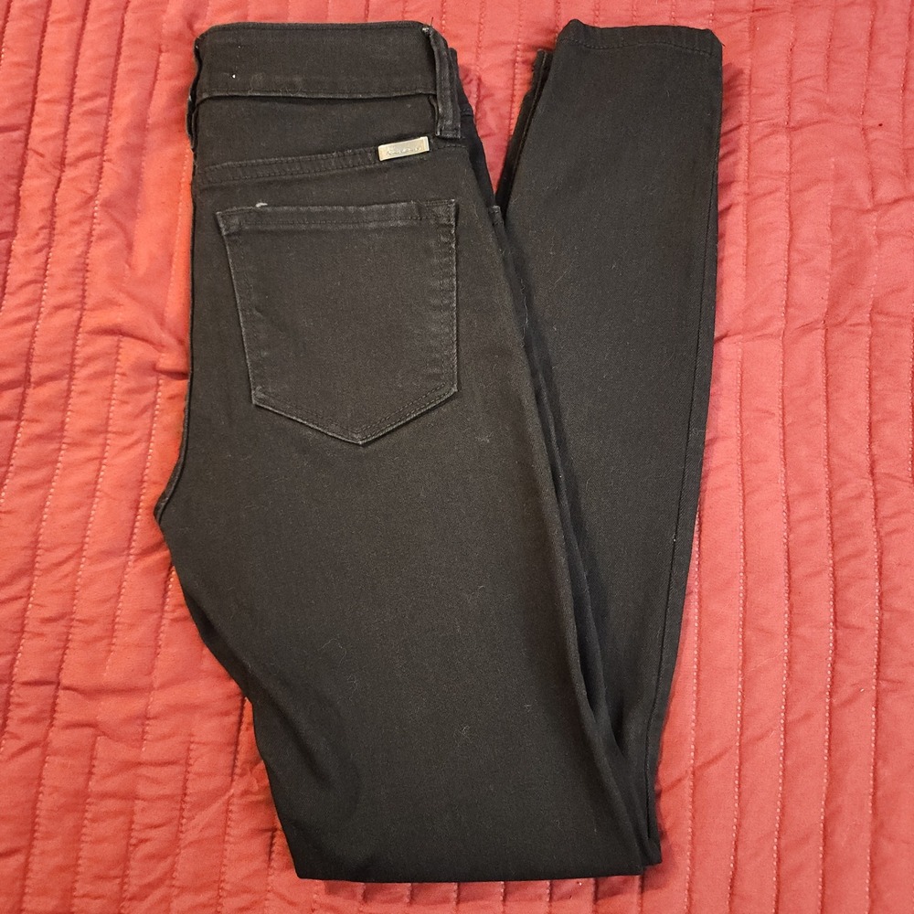 E89 Kancan Womens Black High Rise Skinny Jeans Size 1/24 KC7085HTBK Denim Pants